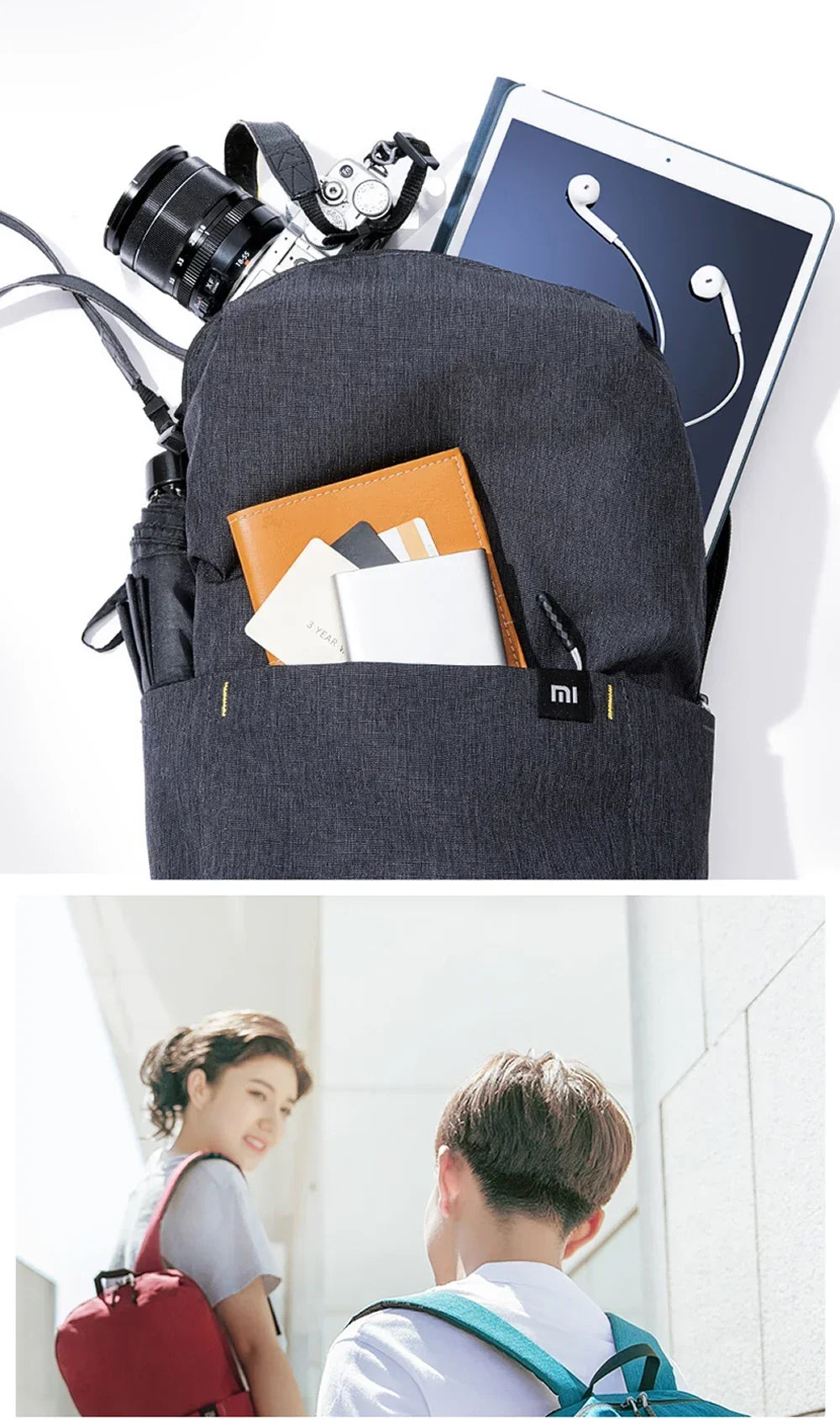 Original Xiaomi Mi Small Backpack City Leisure Travel Sports Bag 10L Waterproof Bag Unisex Multicolor Combination Smart Bag
