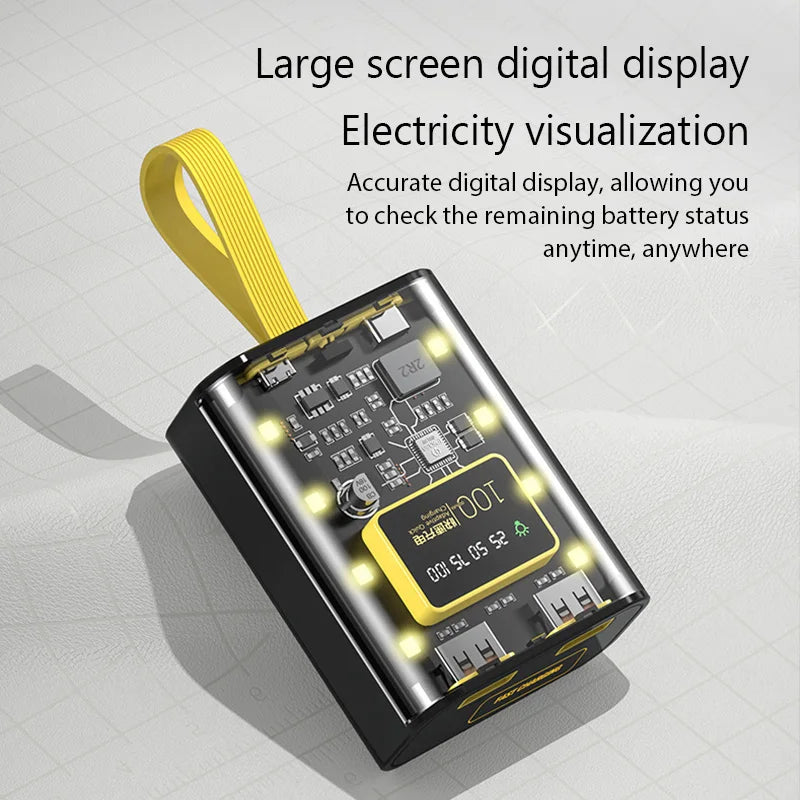 18650 Battery Charger Case DIY Power Bank Box Fast Charging Case with Night Light LCD Display Battery Charging Power Bank Box
