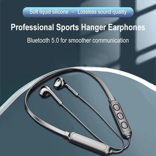 Wireless 9D Bluetooth Headset Neck Hanging Stereo Noise Reduction Universal 5.0 In Ear Sports Headset Microphone For Smart Phone