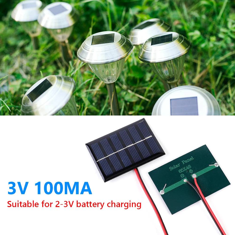 5W 5V/12V 1W 3V Mini Solar Panel Polysilicon Solar Epoxy Panel Module Light Cell Battery Charger for 3-12V Battery Charging