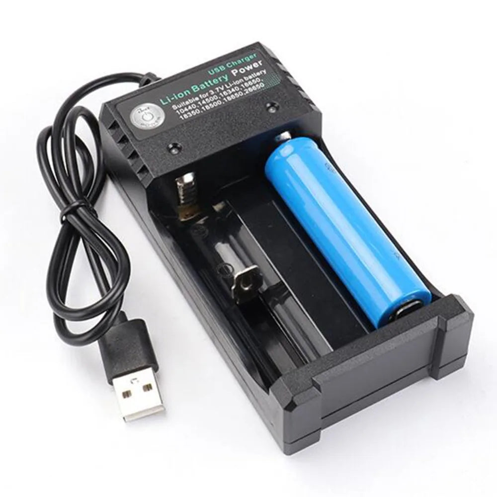 4 Slot USB Charger Independent Charging 4.2V Li-ion Battery 2X 3X 4X Portable Rechargeable Battery Charger for 18650 18350 18500