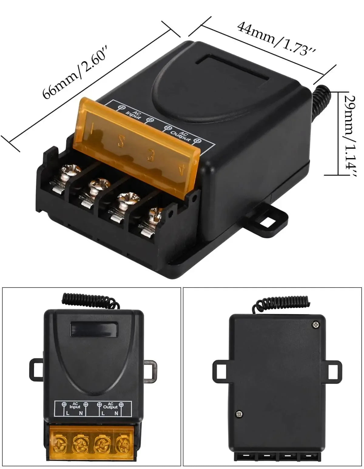 433Mhz Wireless Remote Control Switch AC 110V 220V 10A Relay 1CH Receiver Controller and 2 botton RF433 Mhz Transmitter