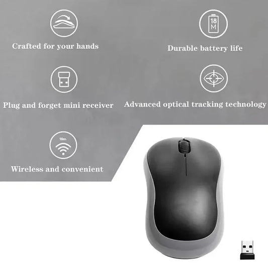 New M185 Mini Wireless Mouse Comfortable Portable Mouse Mice 1000DPI Ergonomic Mouse 2.4GHz with USB Mini Receiver for PC/Laptop